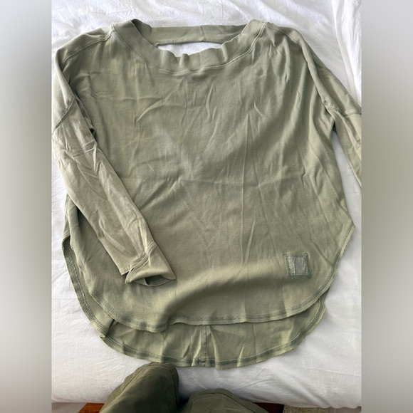 FP Movement by Free People Tops - Casual Olive Long Sleeve Women's Top